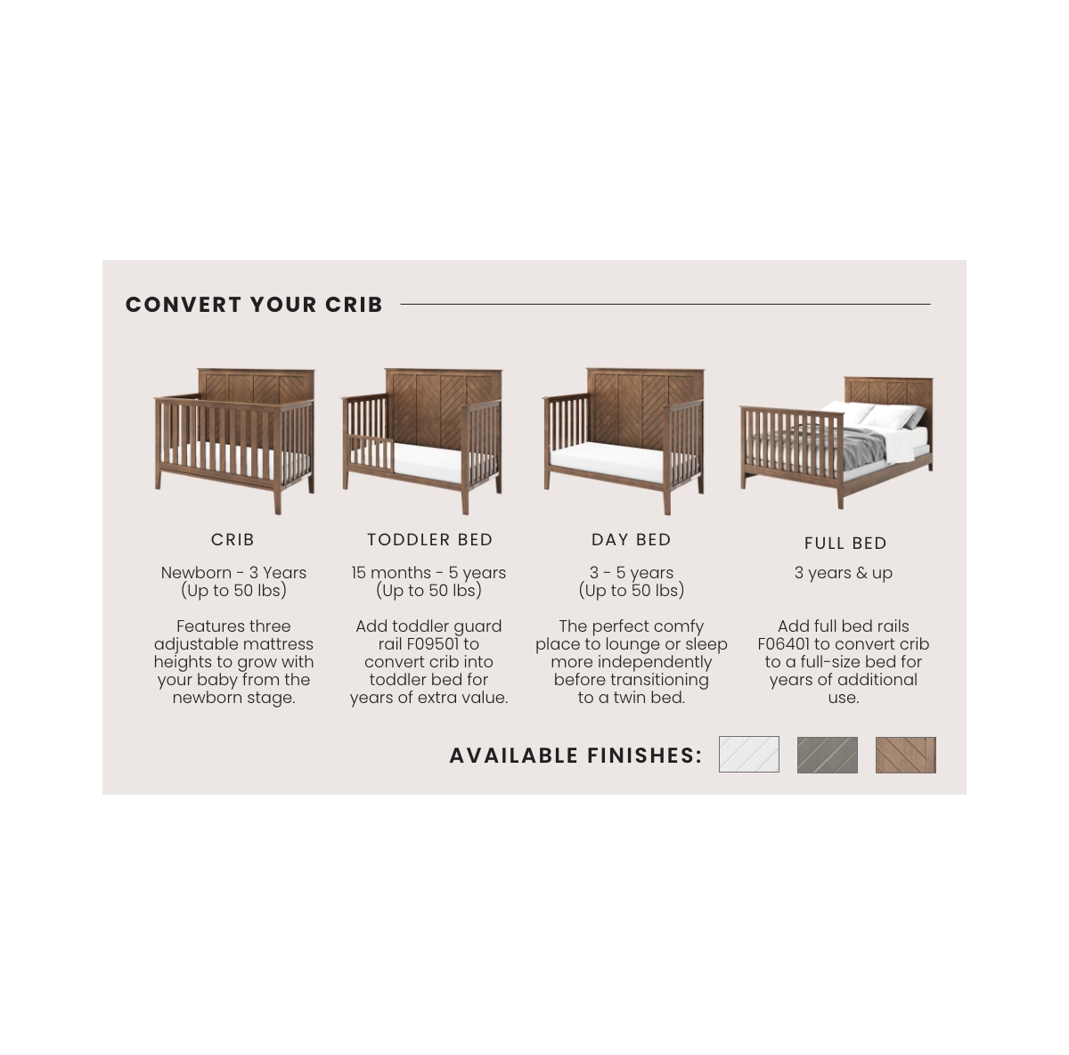 Child Craft Atwood 4-in-1 Convertible Crib