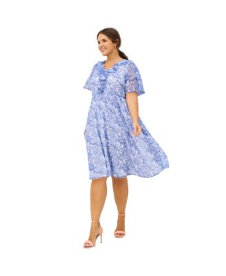 Women's Ruffled V-Neck Empire Dress