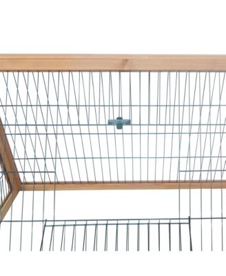 46" x 24" Wooden A-Frame Outdoor Rabbit Cage Small Animal Hutch,