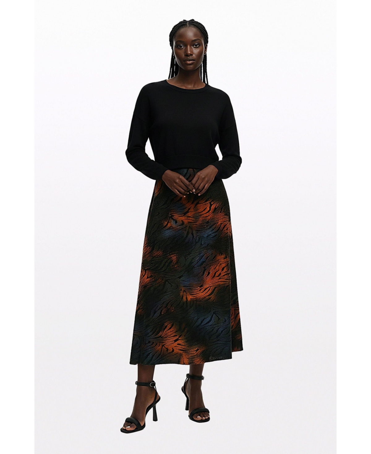 Desigual Women's 2-in-1 dress with animal print