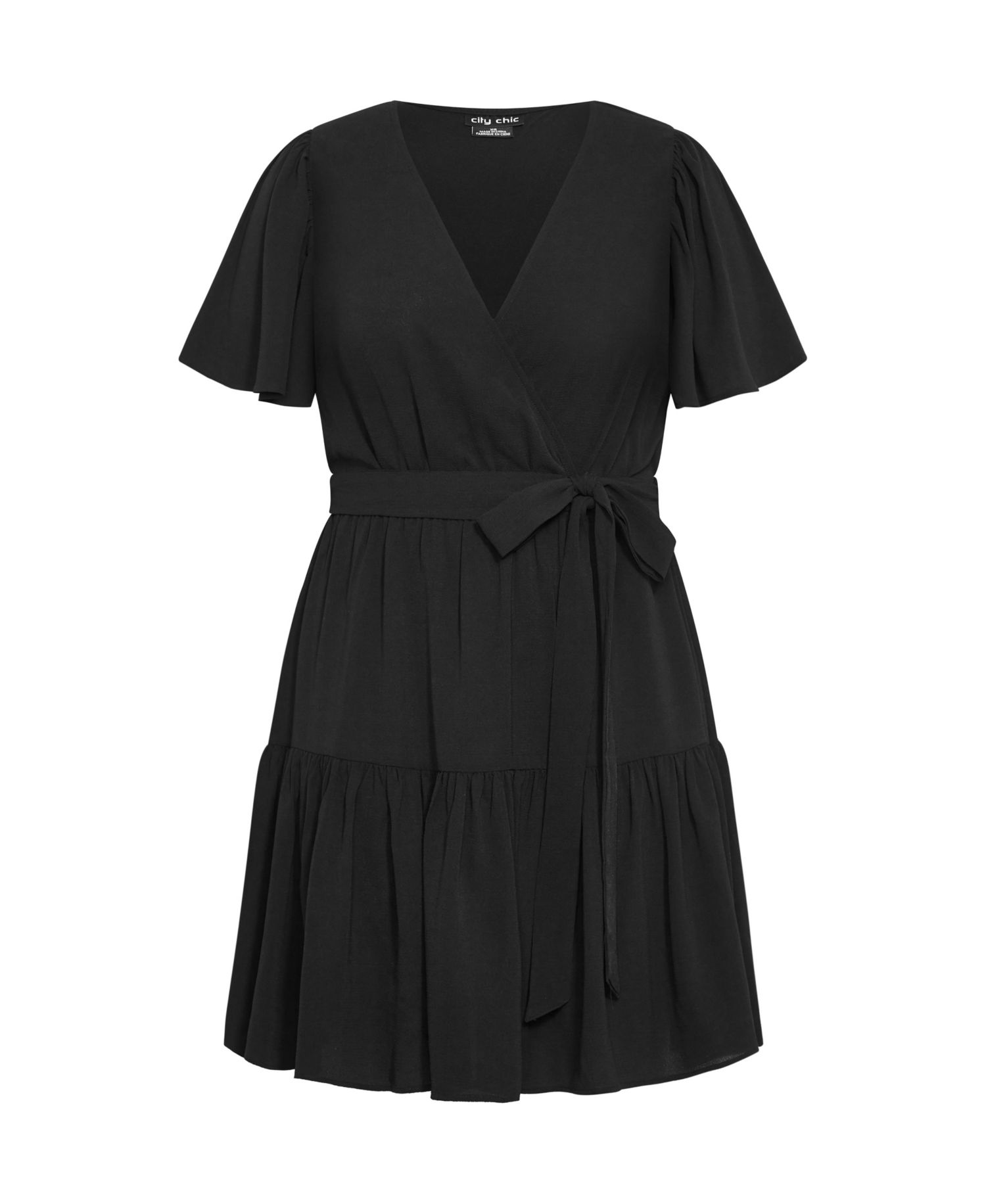 Plus Size Catherine Faux Wrap Tier Dress