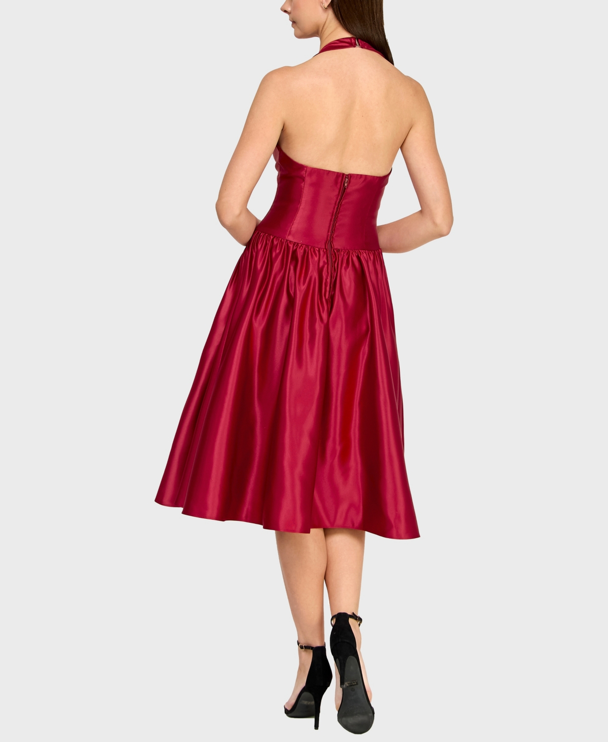 Alex & Sophia Juniors' Three Bows Midi Dress In Red