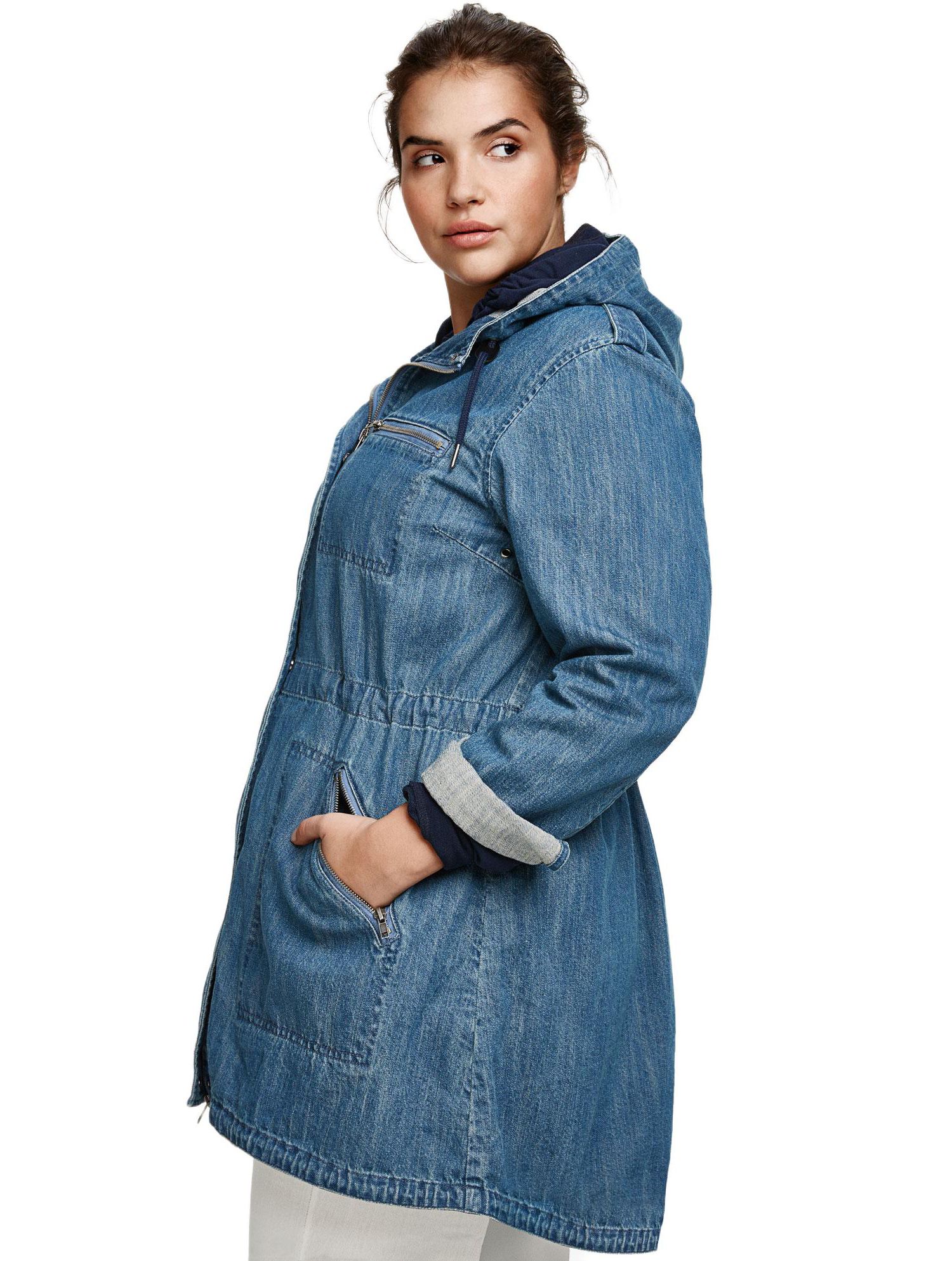 Women's Hooded Anorak Denim Jacket
