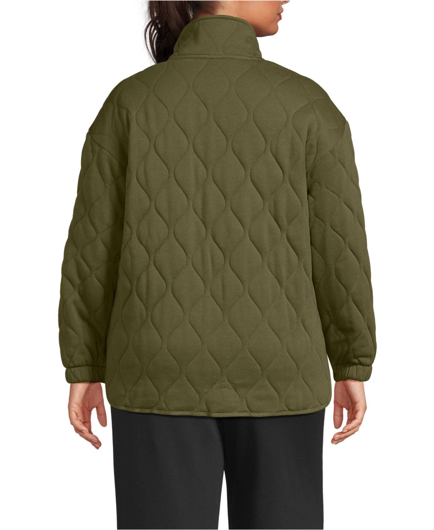Plus Size RainDefense Serious Sweats Quilted Full Zip Jacket