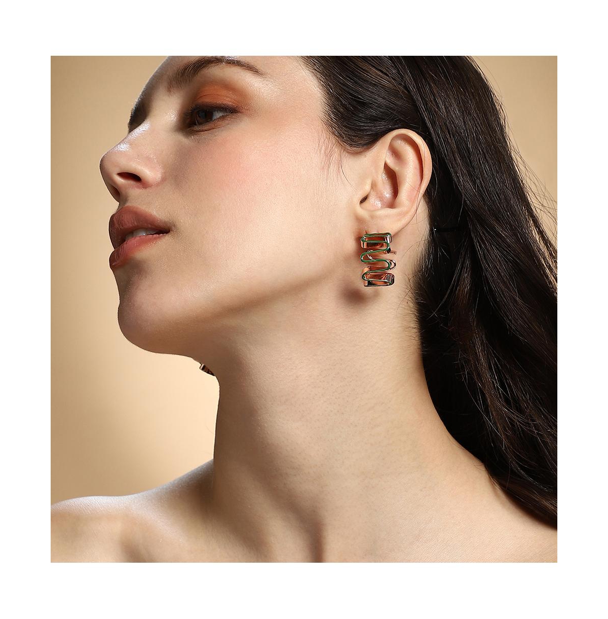 Women's The Enamel-Coil Hoop Earrings