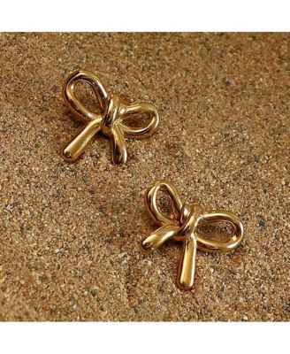 Women's The Bow-Knot Stud Earrings - California Gold