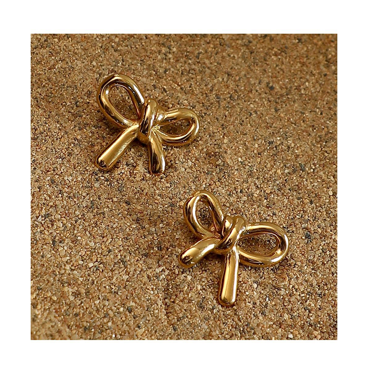 Women's The Bow-Knot Stud Earrings - California Gold
