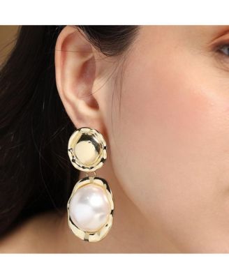 Women's The Roma-Perle Drop Earrings - California Gold
