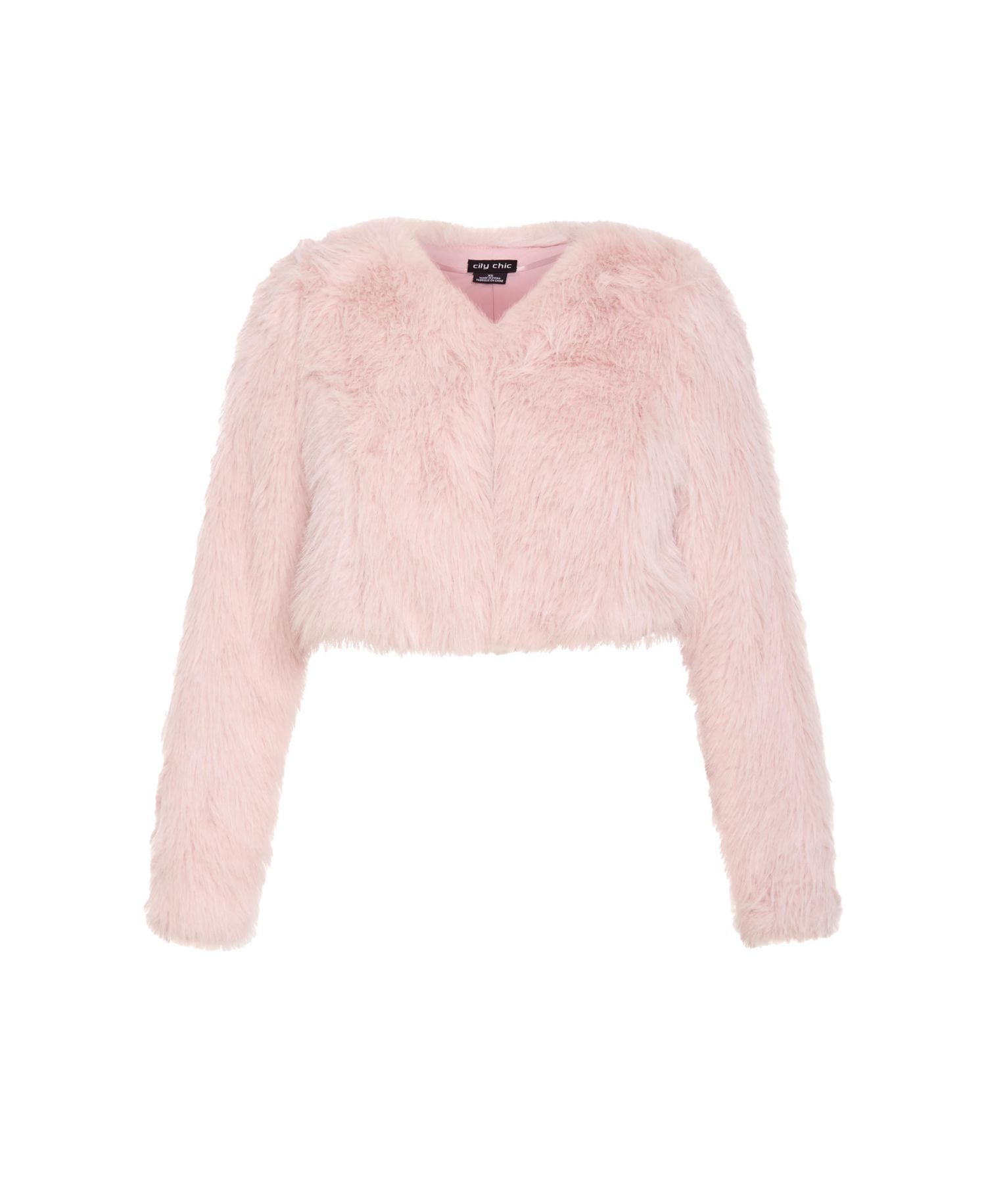 Plus Size Angelica Faux Fur Crop Jacket
