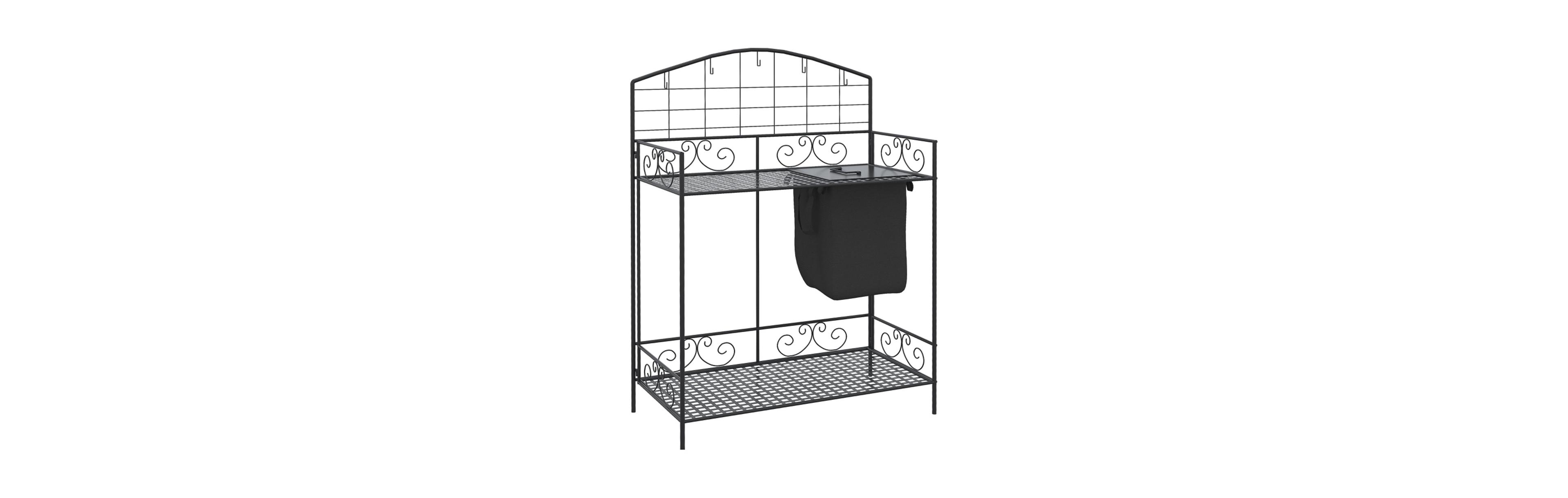 Wooden Garden Work Bench with Storage for Plants and Tools