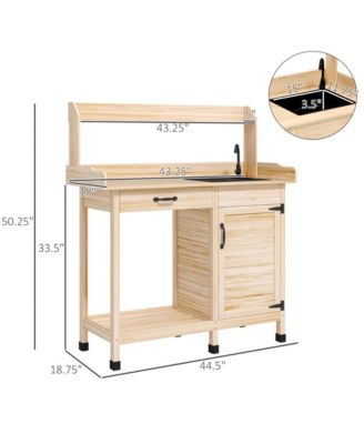 Multi-Layer Garden Work Bench for Potting and Storage
