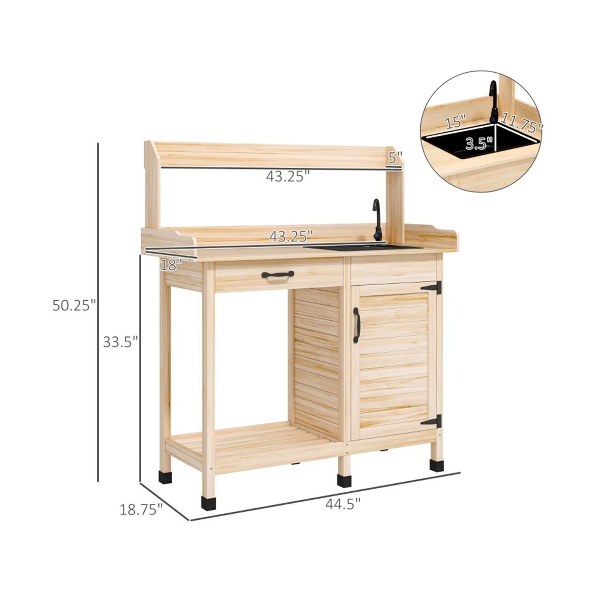 Multi-Layer Garden Work Bench for Potting and Storage