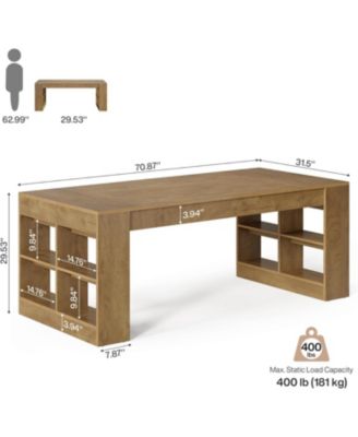 Wood Gaming Table,Two Person Desk, Double Computer Office Desk