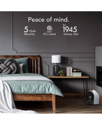 Velocity 5R Plus Whole Room Space Heater with Advanced Safety Features - White and Black