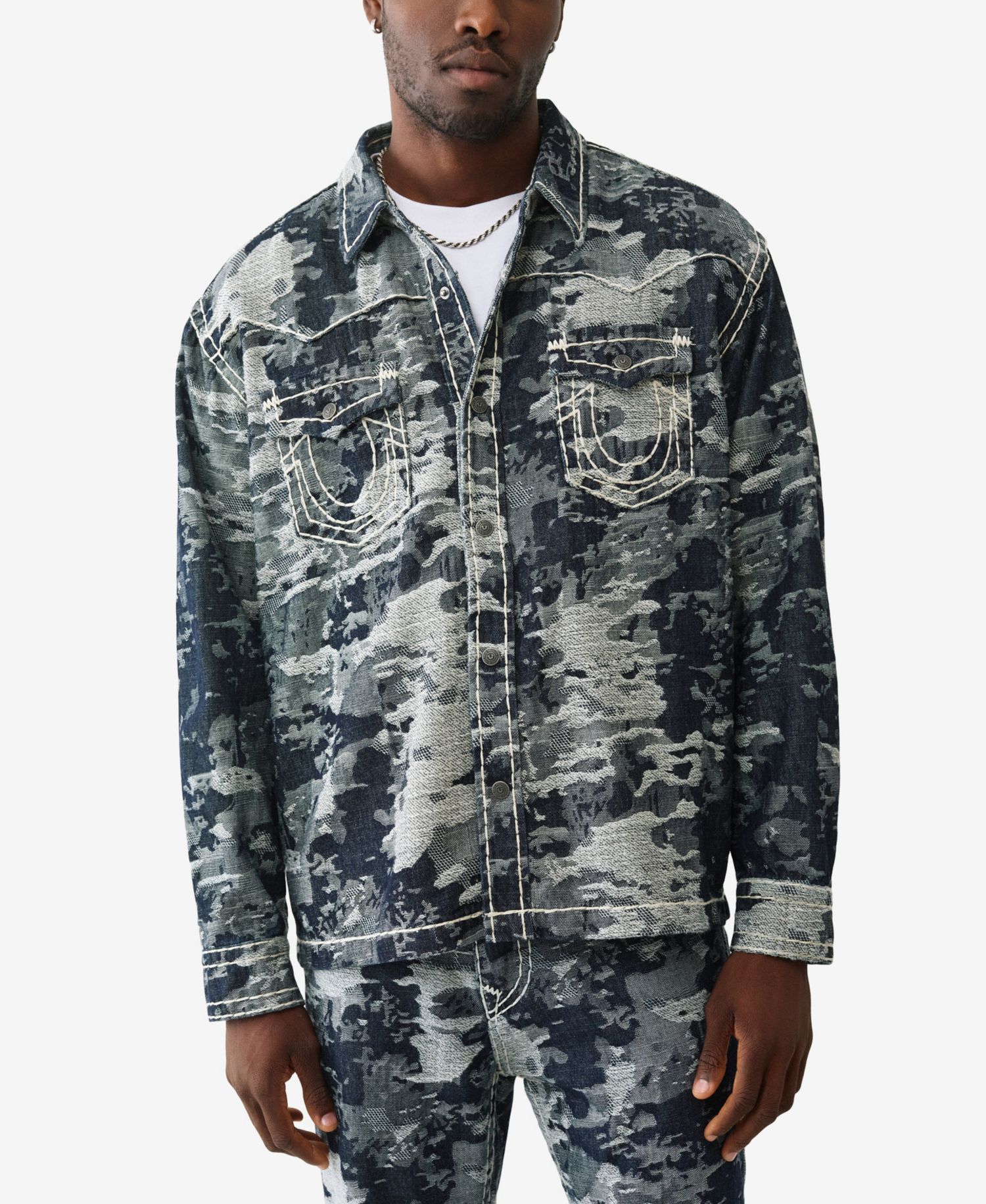 Men's Long-Sleeve Jacquard Western Super-T Shirt