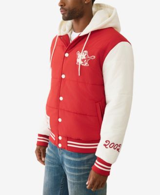 Men's Varsity Hooded Puffer Jacket