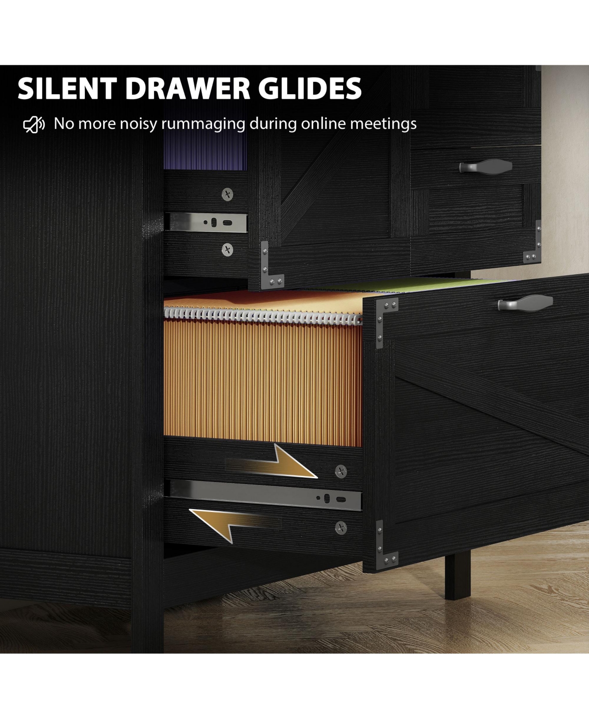 Homcom 4 Drawer File Cabinet Filing for Letter/A4/Legal Files