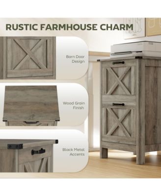 Vertical File Cabinet with 2 Drawers for A4 Letter Size, Light