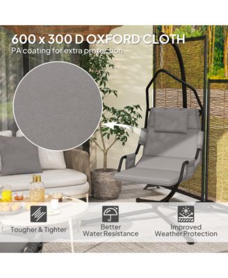 Hanging Hammock Swing Chair with PA Coating Cushion, Dark