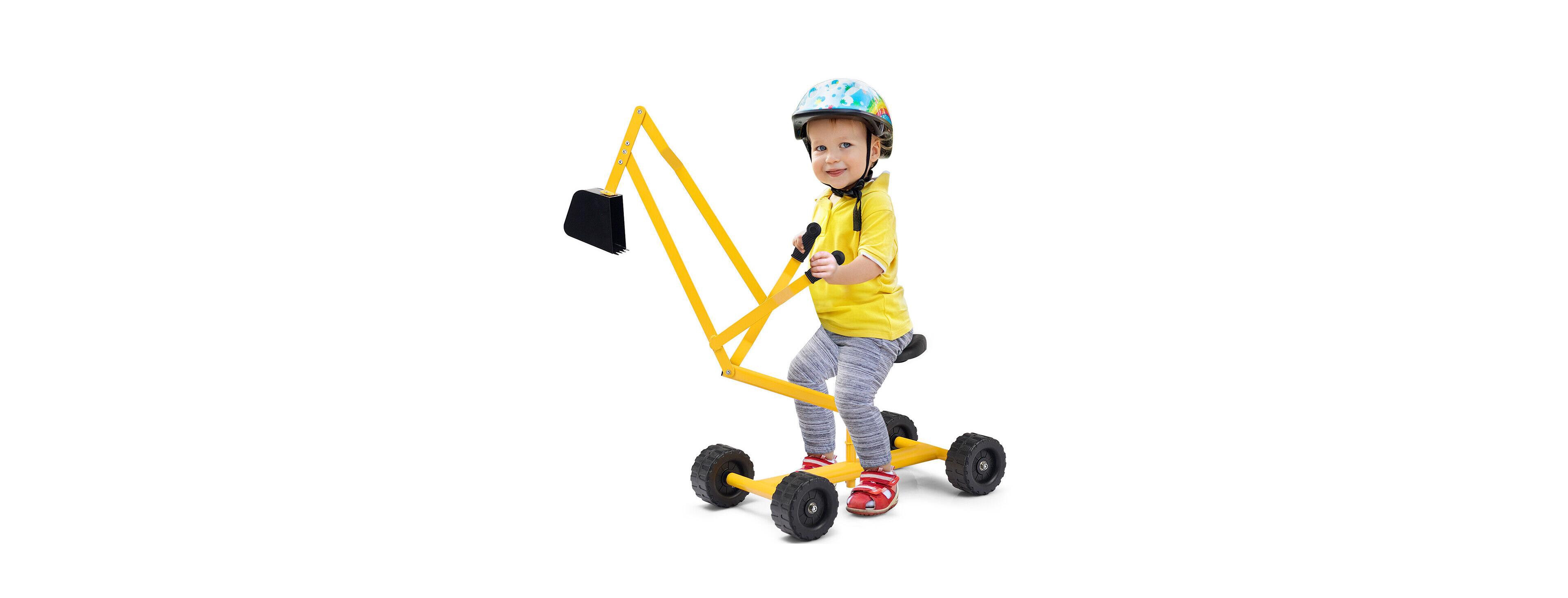 Sugift Heavy Duty Steel Frame Kid Ride-on Sand Digger