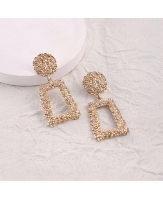 Women's The Corroded-Quad Drop Earrings - California Gold