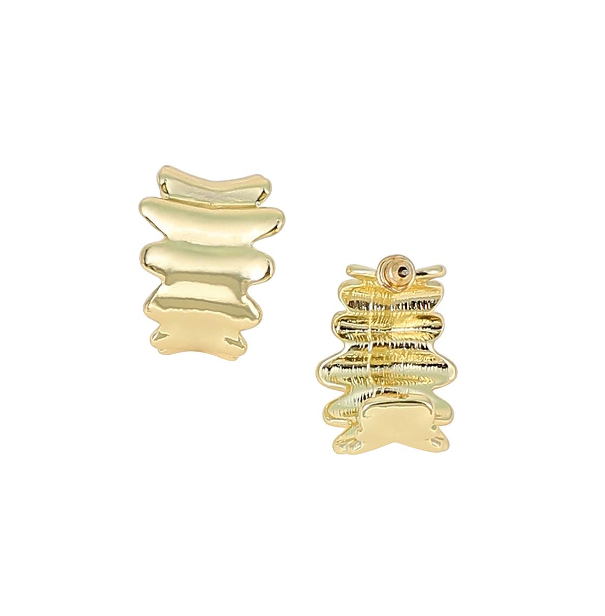Women's The Ripple Hoop Earrings - California Gold