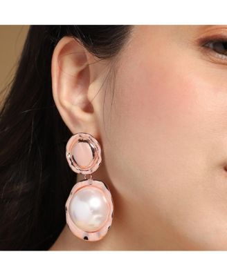 Women's The Roma-Perle Drop Earrings - Rose Gold