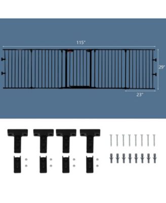 115 Inch Length 5 Panel Adjustable Wide Fireplace Fence