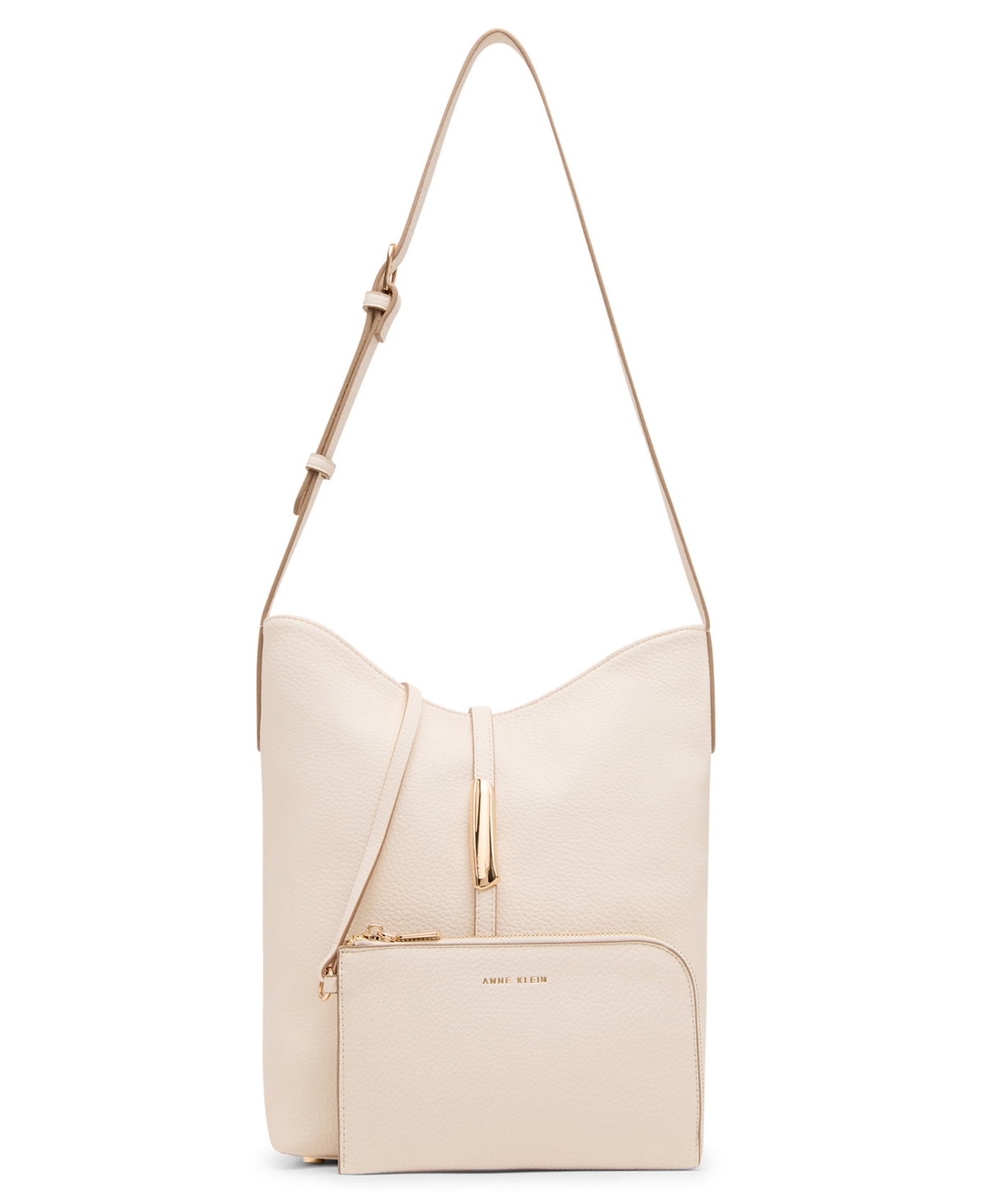 Anne Klein Convertible Strap Medium Tote Bag In White