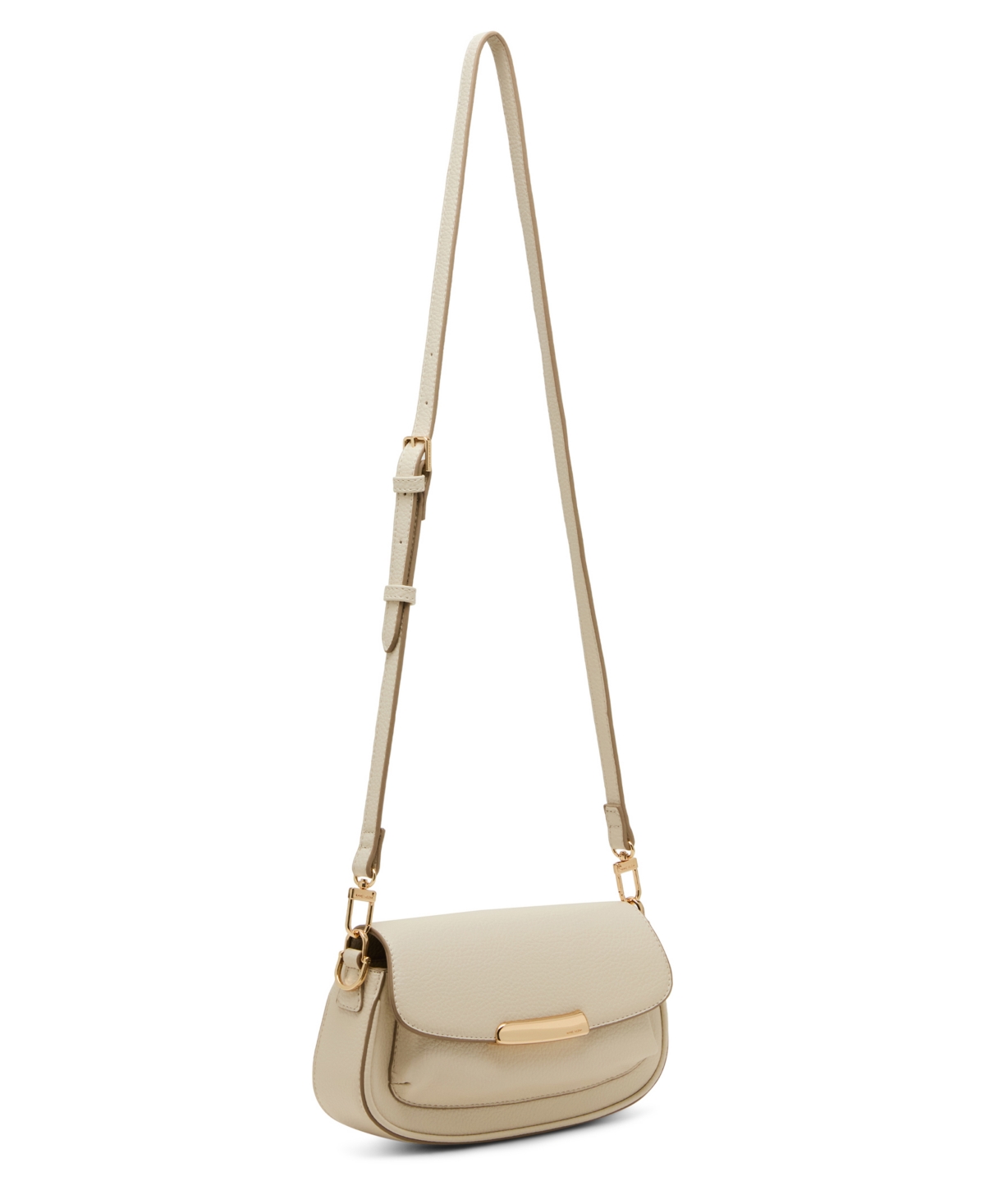 Anne Klein Sculpted Plaque East West Small Shoulder Bag In Neutral