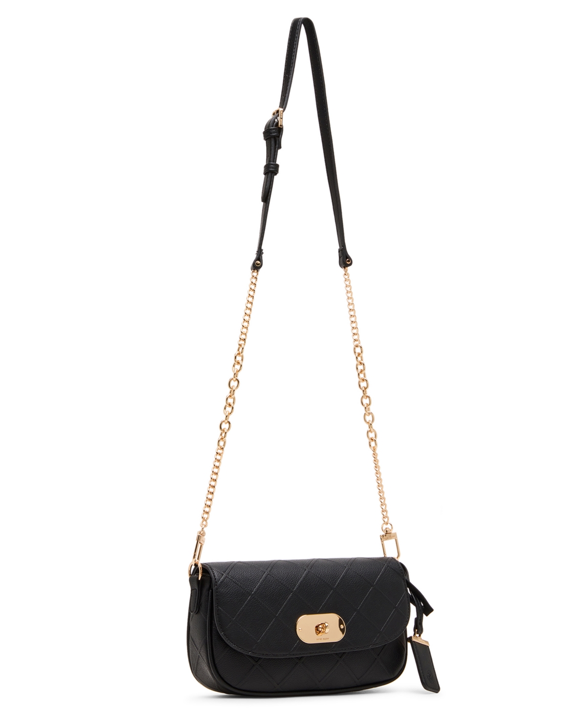 Anne Klein Covered Buckle Small Crossbody Bag In Black