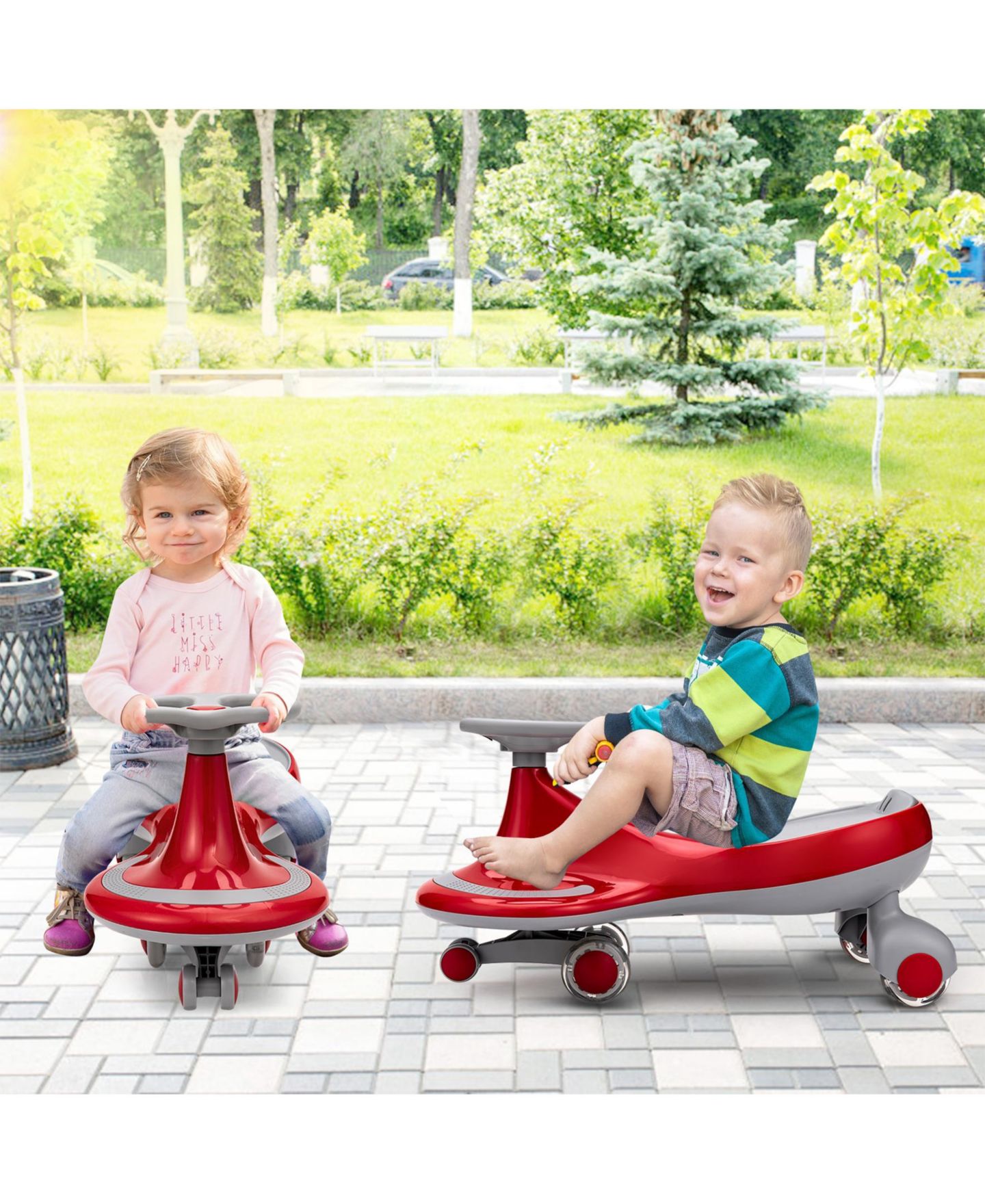 Детская игрушка SUGIFT Wiggle Car Flashing Wheels Ride-On Toy, Ages 3+, цвет: Красный — фото 3