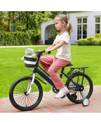 18-Inch Kids Bike with Anti-Pinch Chain Guard & Anti-Tip Training Wheels for All-Round Protection