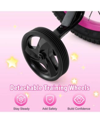 12" Kid s Bike with Training Wheels Adjustable Handlebar & Seat Handbrake