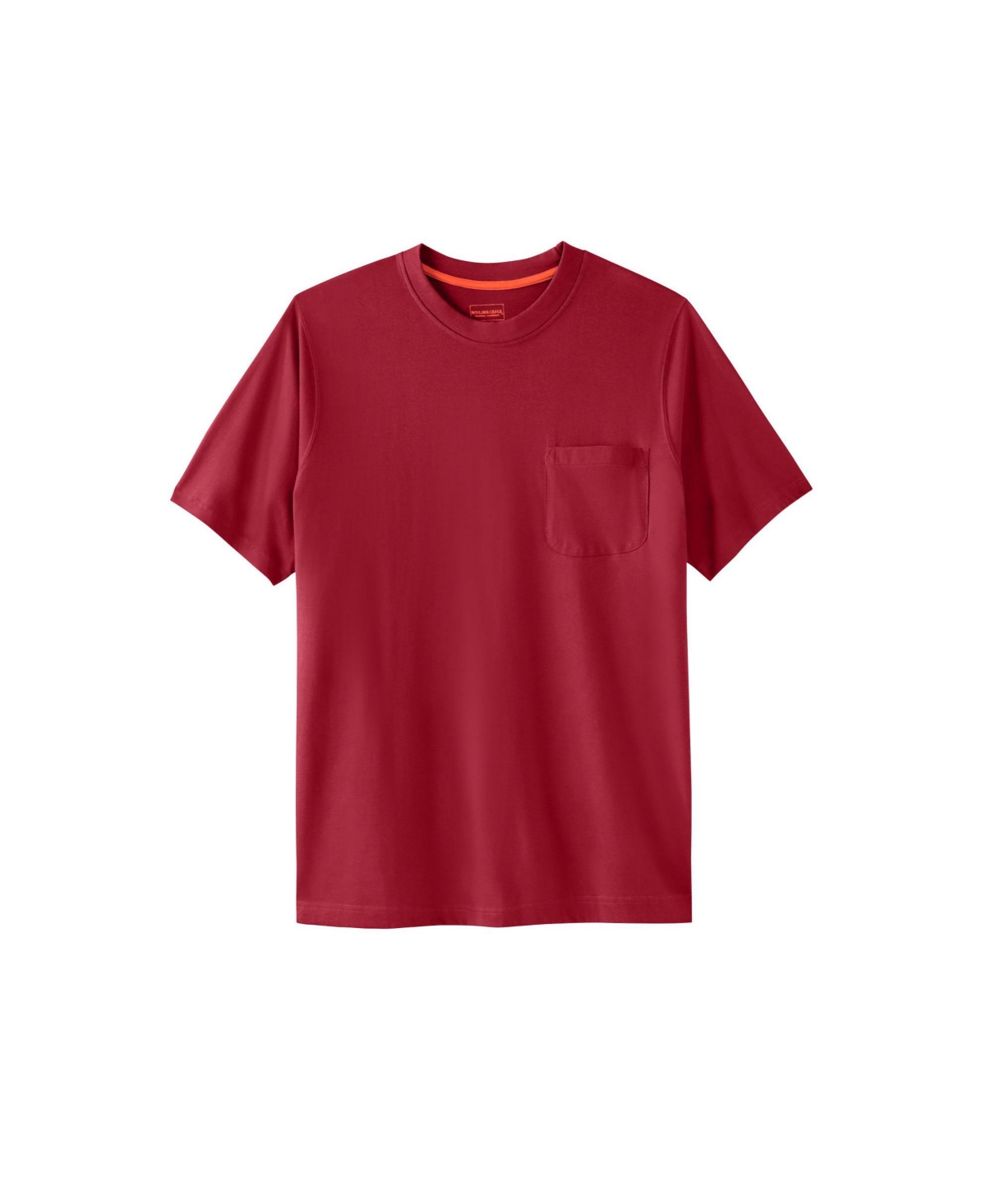 Boulder Creek Big & Tall by KingSize Heavyweight Pocket Crewneck T-Shirt - Currant