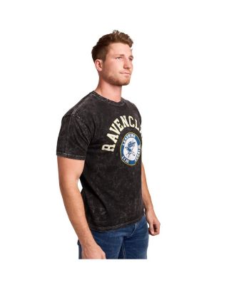 Men's Ravenclaw Varsity Black Vintage Mineral Wash Crew Neck Short Sleeve T-shirt