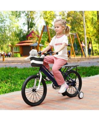16-Inch Kids Bike with Anti-Pinch Chain Guard & Anti-Tip Training Wheels for All-Round Protection