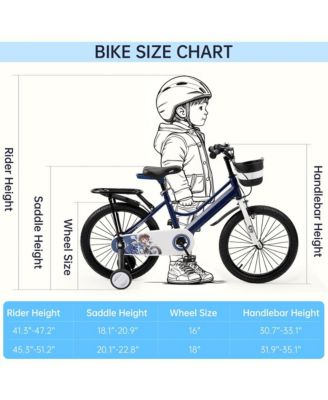 16-Inch Kids Bike with Anti-Pinch Chain Guard & Anti-Tip Training Wheels for All-Round Protection