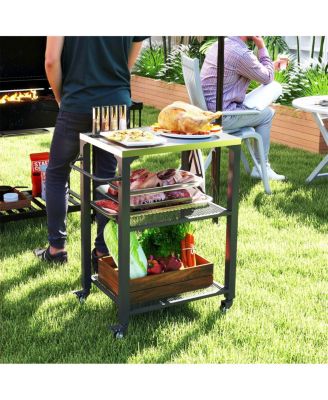 Foldable Camping Cart for Outdoor Cooking and Equipment