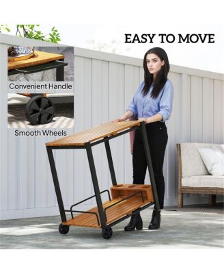 Heavy-Duty Camping Cart with Storage and Prep Station