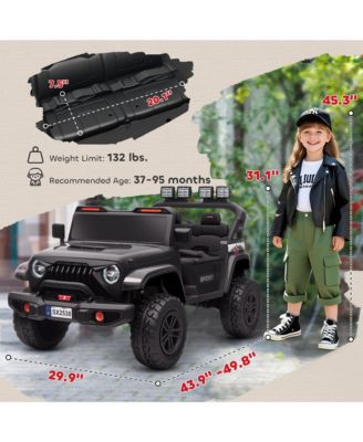 24V Ride on Truck Car with 2-Seater, Electric Car with 4 Motors,