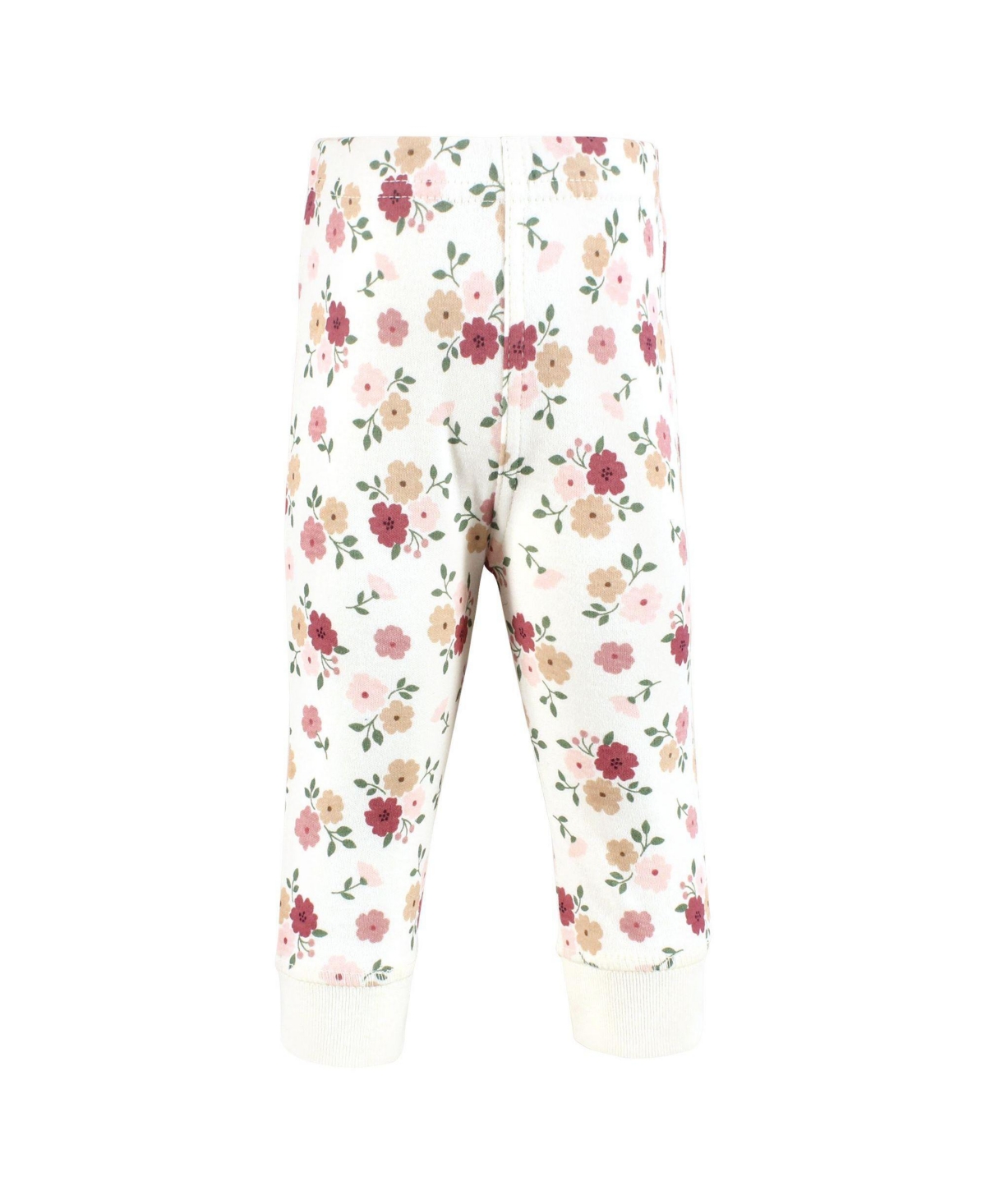 Hudson Baby Toddler Girls Cotton Pants and Leggings, Mauve Floral Love