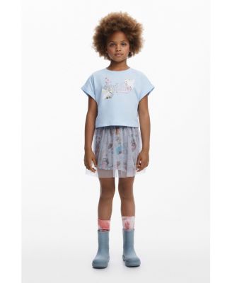 Girls Girls's Cropped T-shirt with shiny logo rabbits