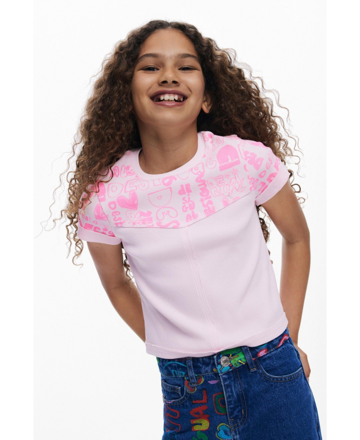 Desigual Girls Girls's Short-sleeve T-shirt with lettering
