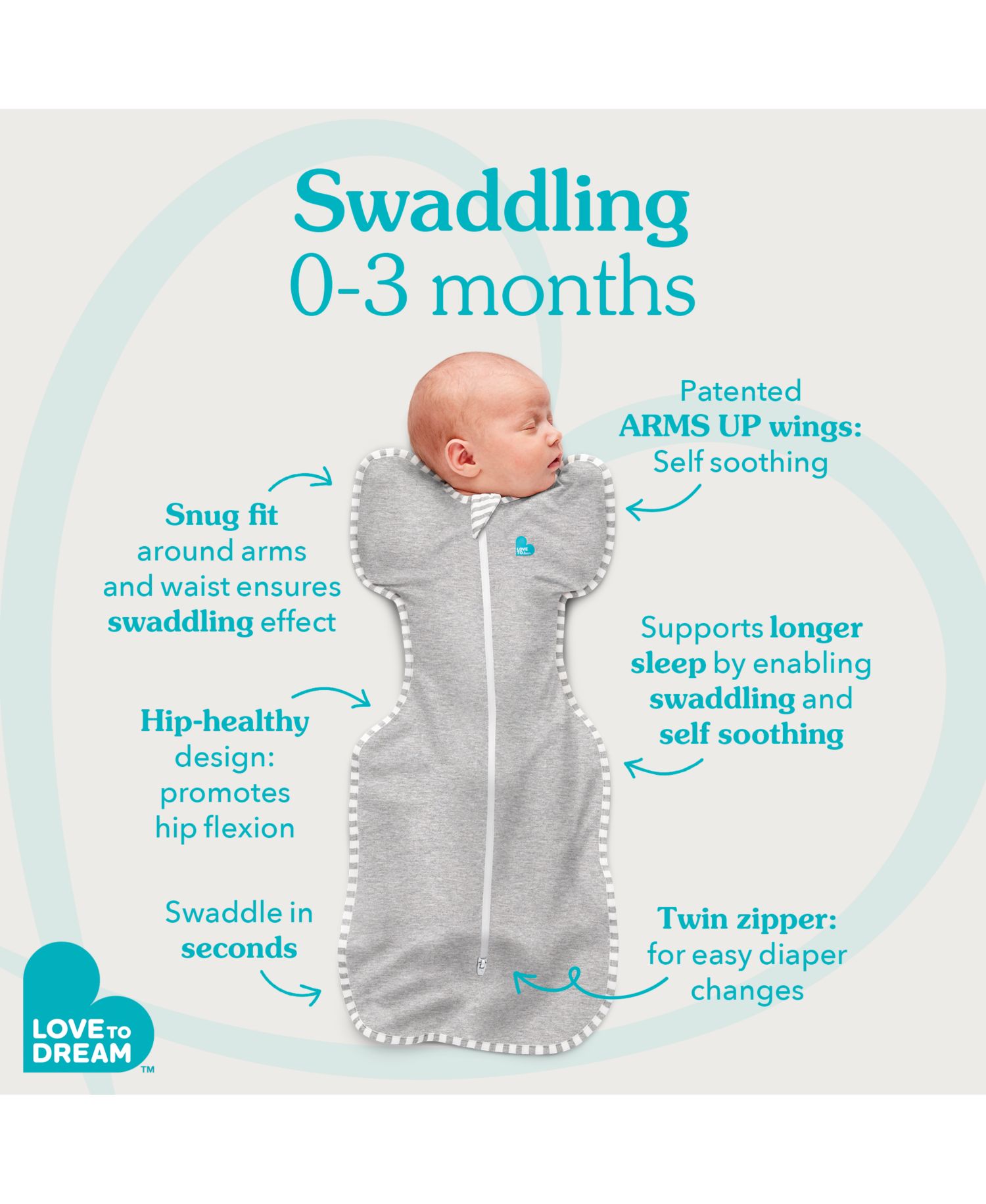 Swaddle Up Sleep Sack - Organic 1.0 TOG