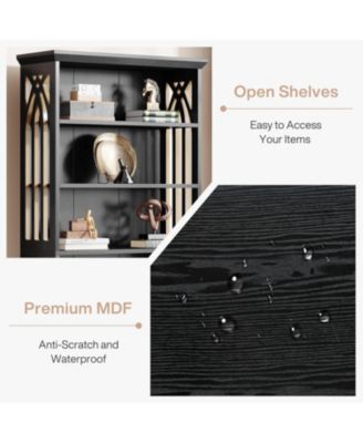 6-Tier Kitchen Pantry, 75-Inch Tall Pantry Cabinet, Large Freestanding Storage Shelves, Wood Pantry Organizer