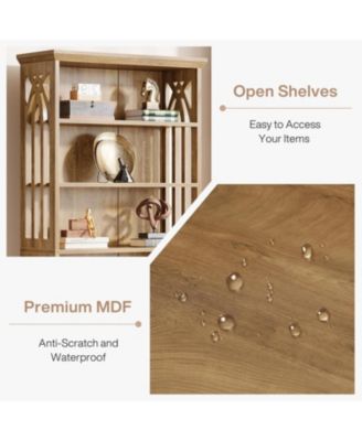 6-Tier Kitchen Pantry, 75-Inch Tall Pantry Cabinet, Large Freestanding Storage Shelves, Wood Pantry Organizer