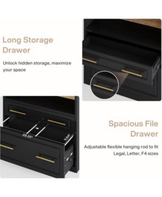 76.8" Tall Arched Kitchen Pantry, 5-Tier Pantry Cabinet with Storage Drawer, Freestanding Wooden Pantry Organizer