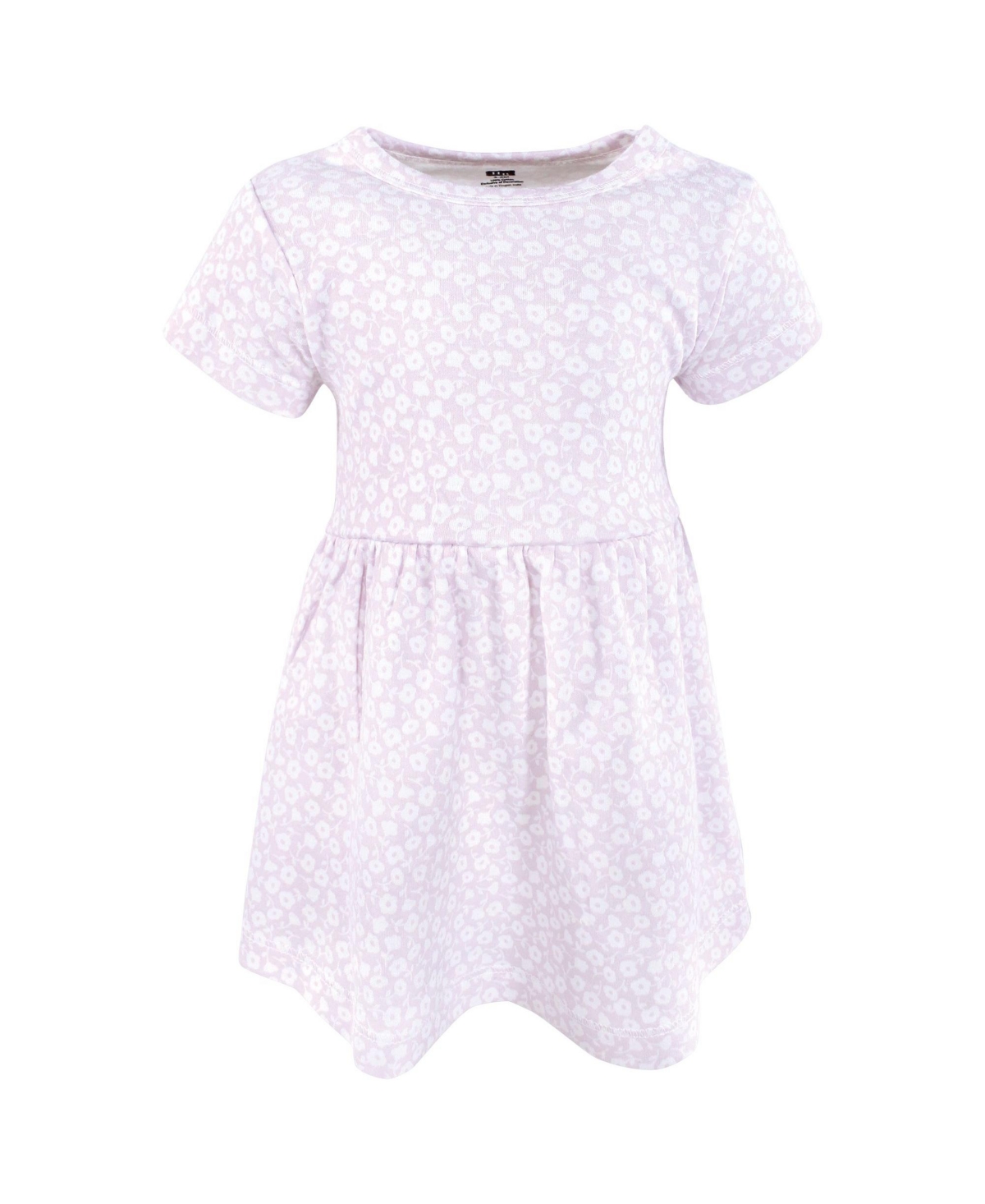 Hudson Baby Toddler Girls Cotton Dresses, Purple Butterfly Floral