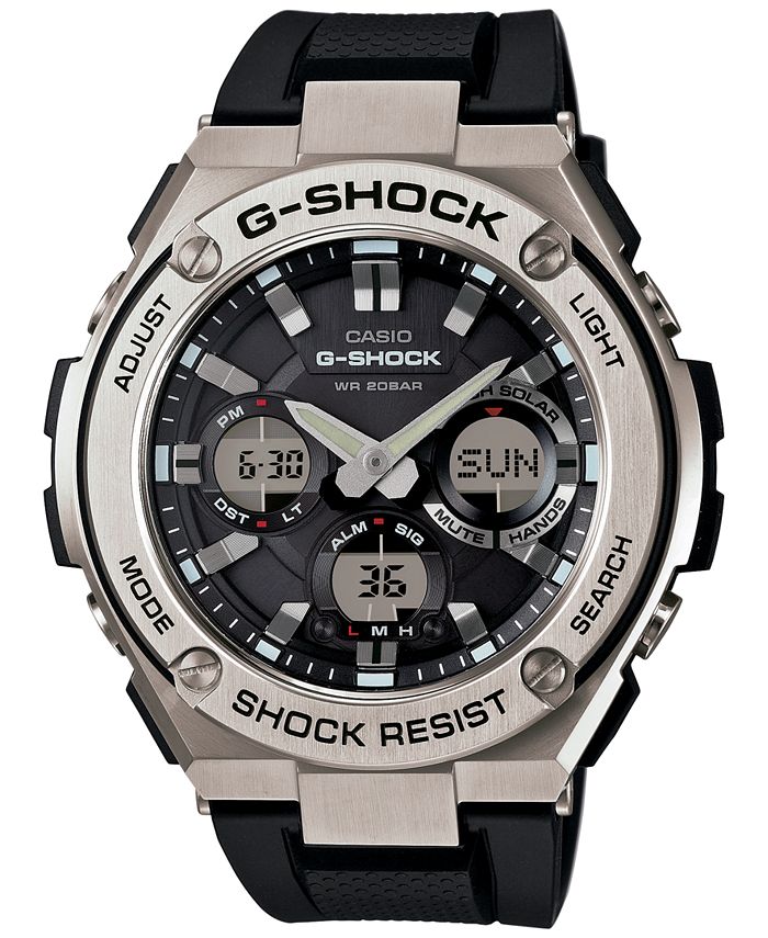G-Shock - Men's Analog-Digital Black Strap Watch 59x52mm GSTS110-1A